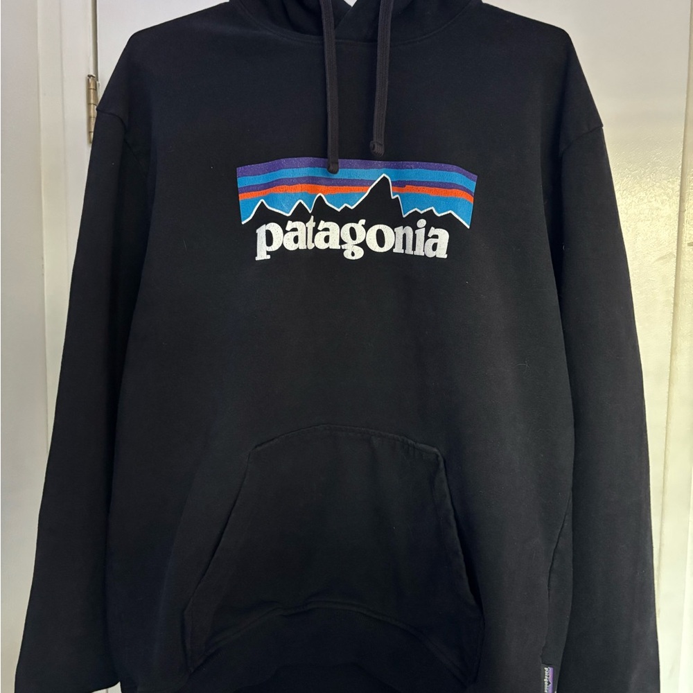Patagonia Black Hoodie with Logo